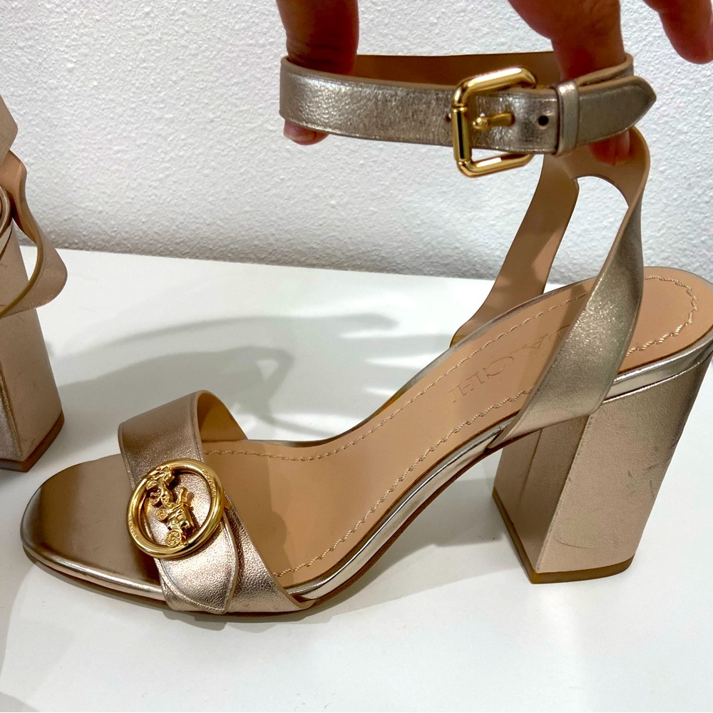 Coach Block Heel Sandals